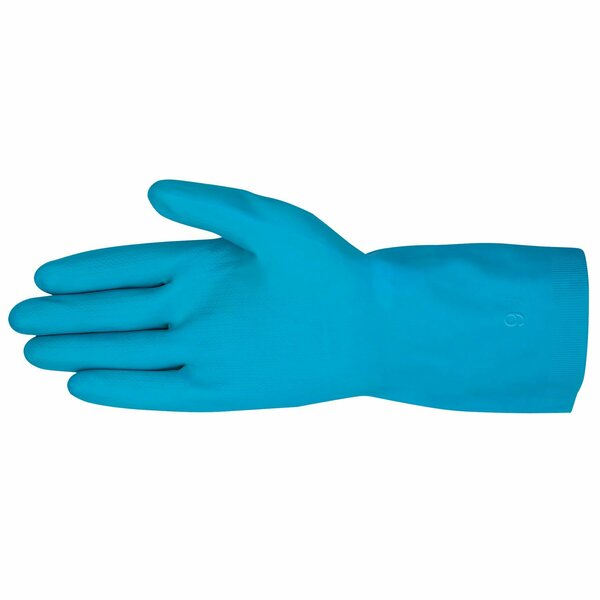 Mcr Safety Gloves, Unlined Blue Latex, Straight Cuff, L, 12PK 5190B